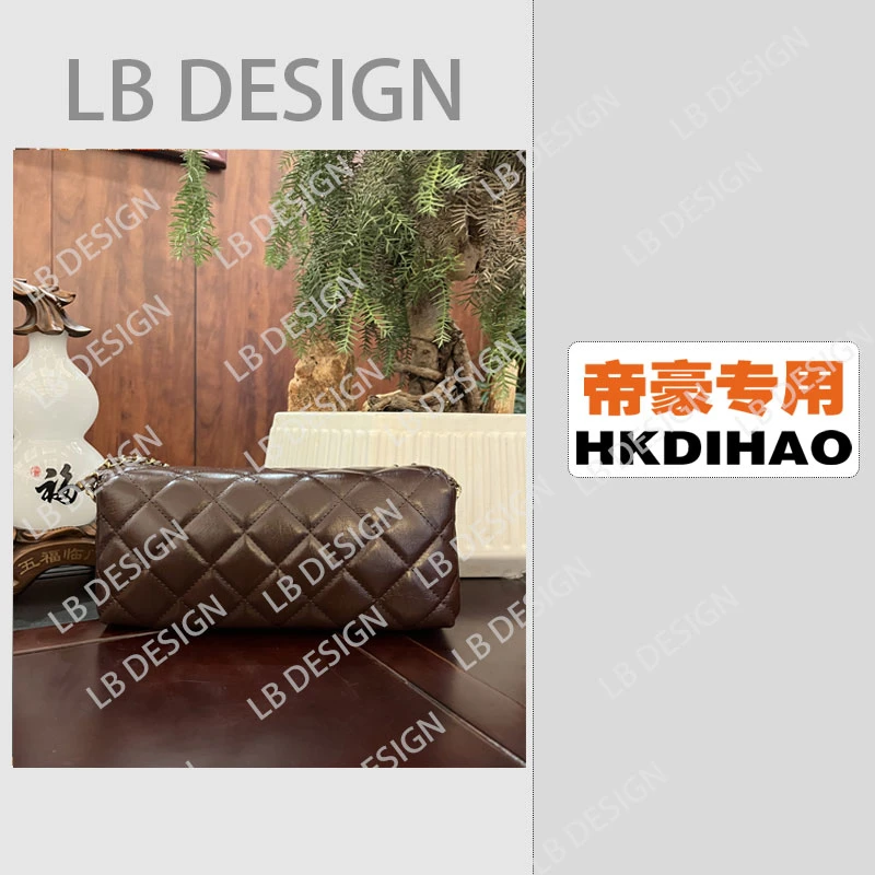 LB DESlGN【手工打造真皮高端定制女士包【6171乌木色25CM25CM