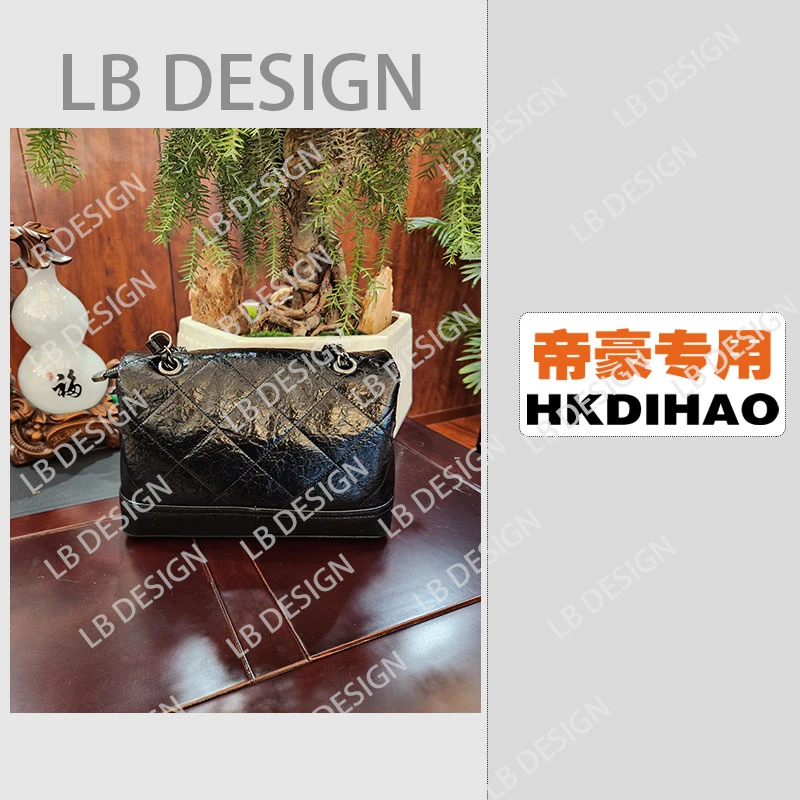 LBDESlGN手工打造真皮高端定制女士包【66088黑】