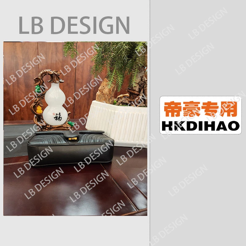 LBDESlGN手工打造真皮高端定制女士包【M23146黑色】