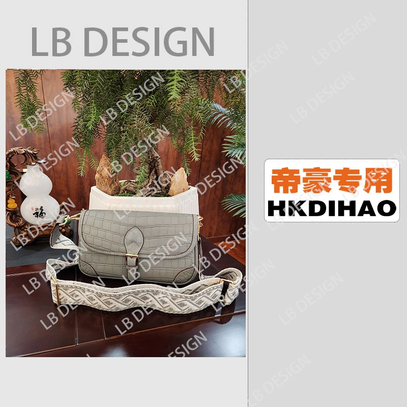 LBDESlGN【手工打造真皮高端定制女士包【8963灰色】