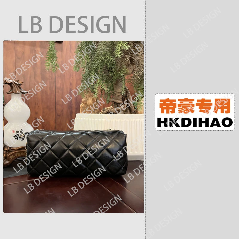 LBDESlGN手工打造真皮高端定制女士包【F6171黑色 25CM】