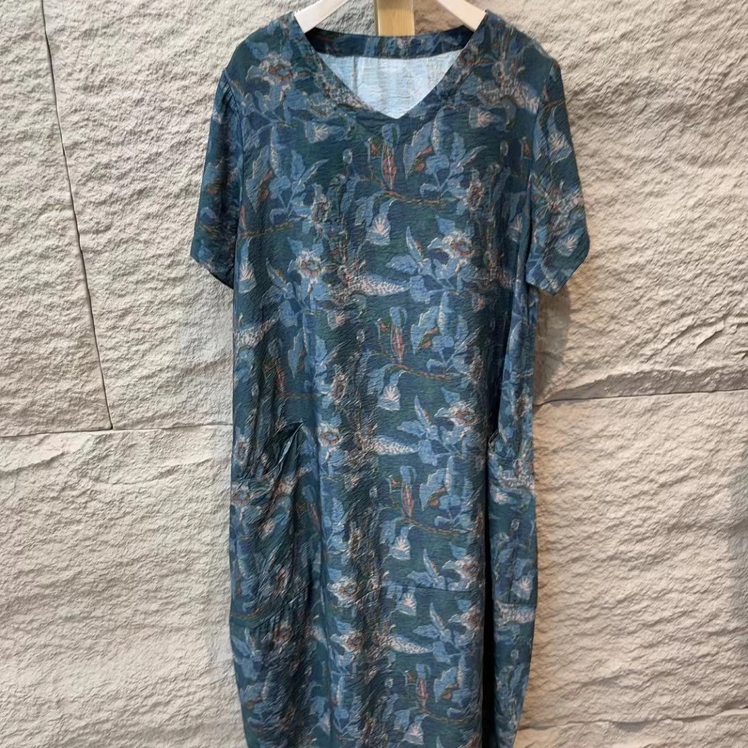 4983新款夏季气质减龄优雅连衣裙QZ