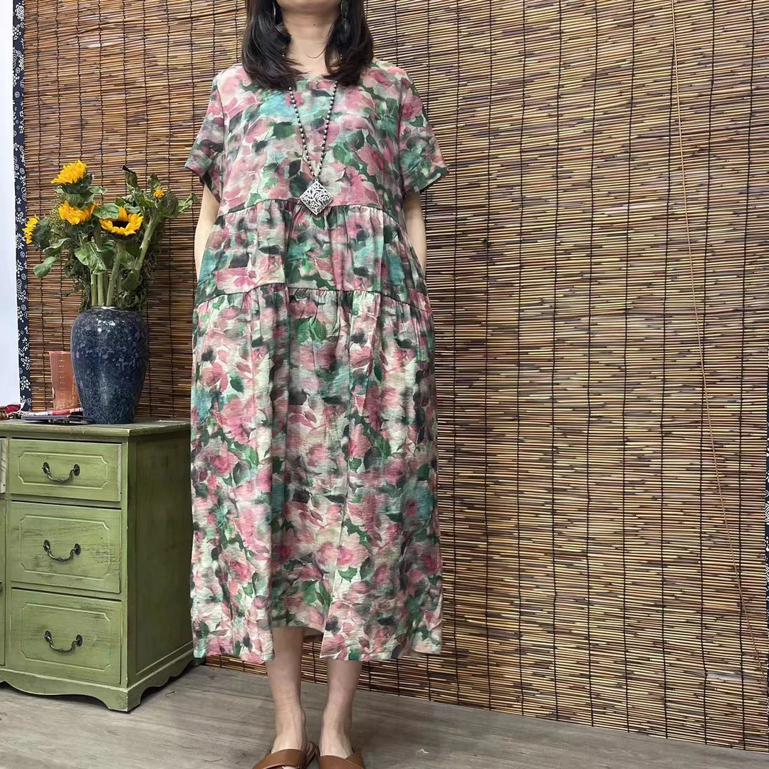 338夏季新款遮肉显瘦洋气减龄连衣裙