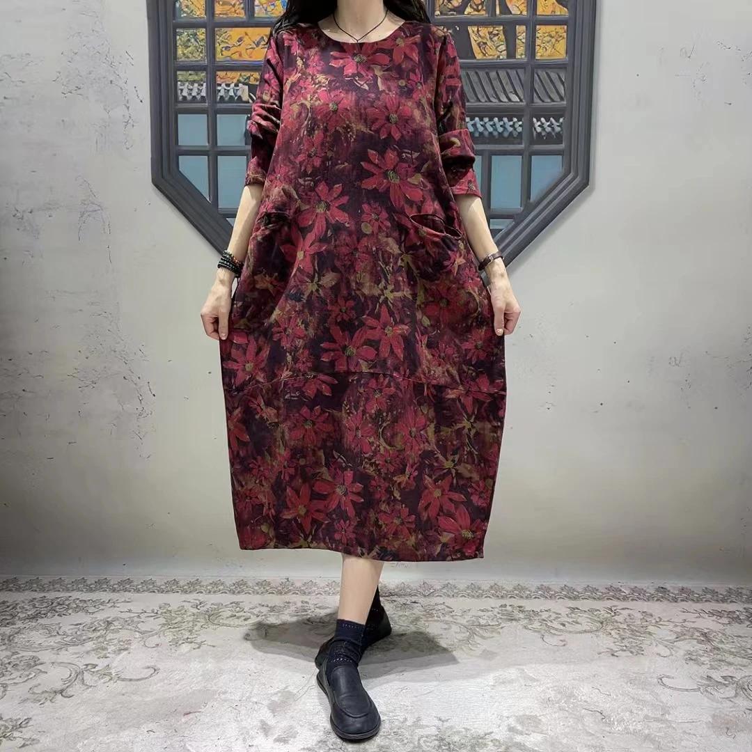 6592新款秋季洋气减龄优雅气质显瘦连衣裙QZ