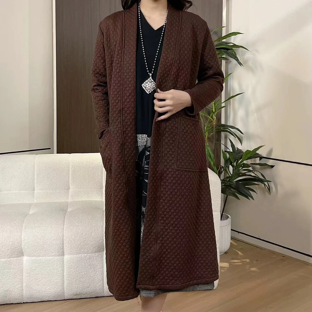 8750秋季新款时尚减龄文艺气质中长款宽松风衣外套