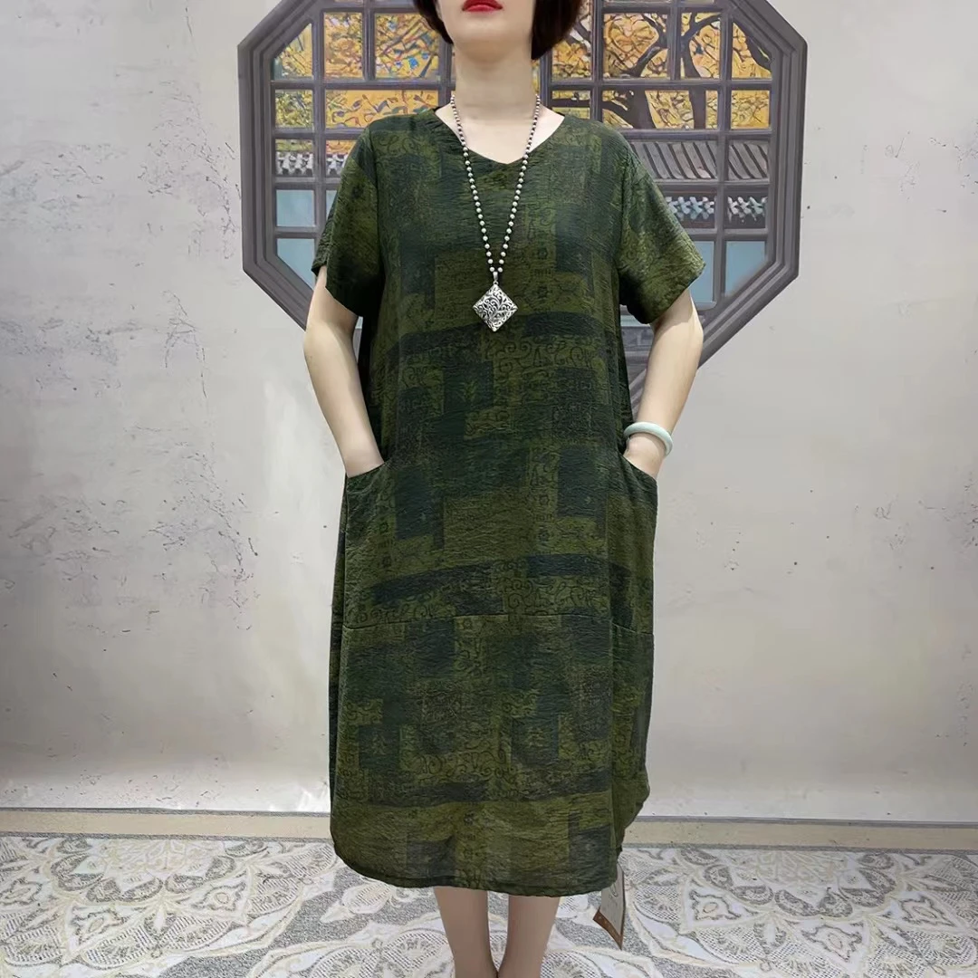 6171新款夏季宽松显瘦印花时尚连衣裙