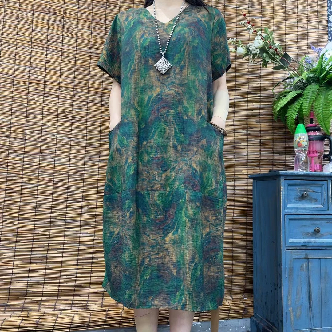 6934夏季新款时尚气质洋气减龄连衣裙