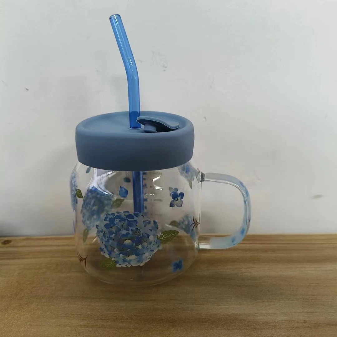 4505花工坊绣球花把手吸管杯