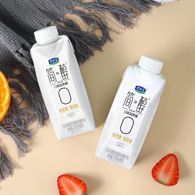 【热卖】君乐宝简醇梦幻盖0添加蔗糖原味巴氏常温酸奶酸奶整箱批发