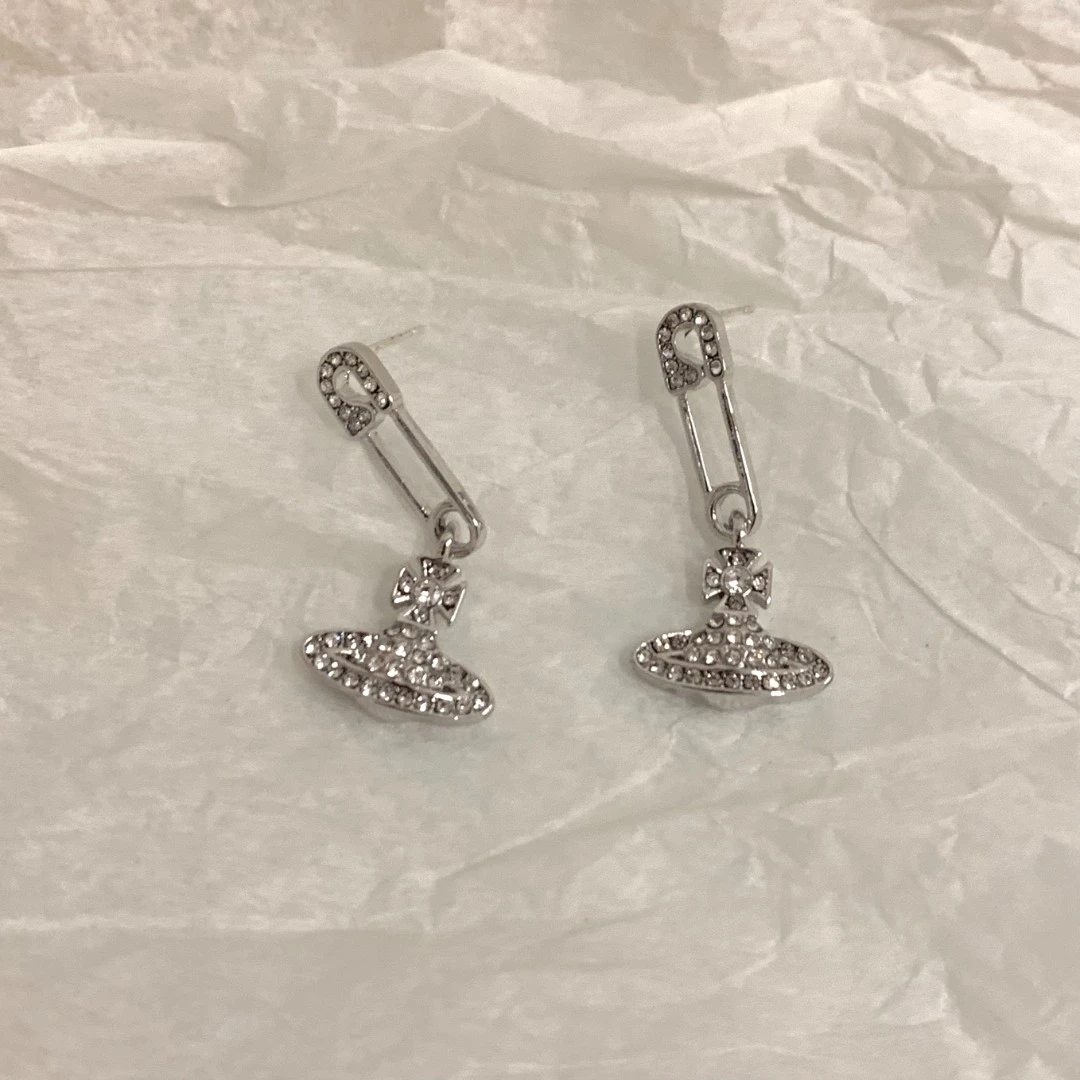 铜合金耳饰 1361-简约时尚百搭别针土星耳钉