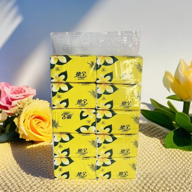 【新疆包邮】一提10包家用抽纸面巾纸干湿两用抽取式加厚柔顺亲肤