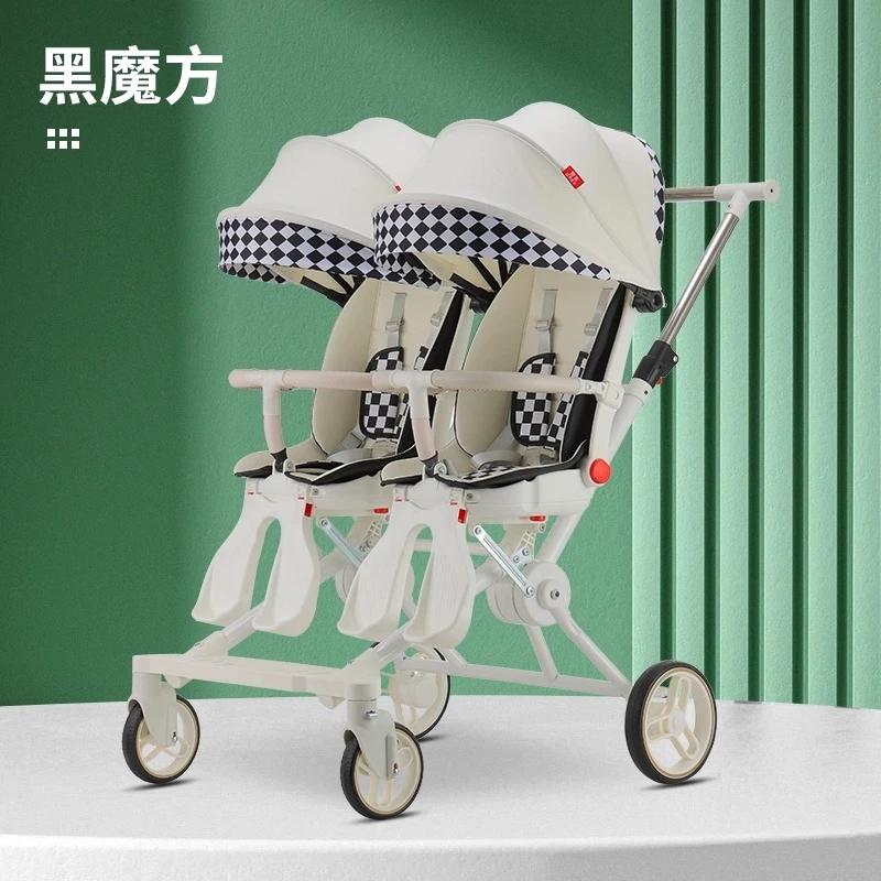 婴儿宝宝溜娃神器可平躺可坐轻便一键折叠简易手推车可双向双胞胎