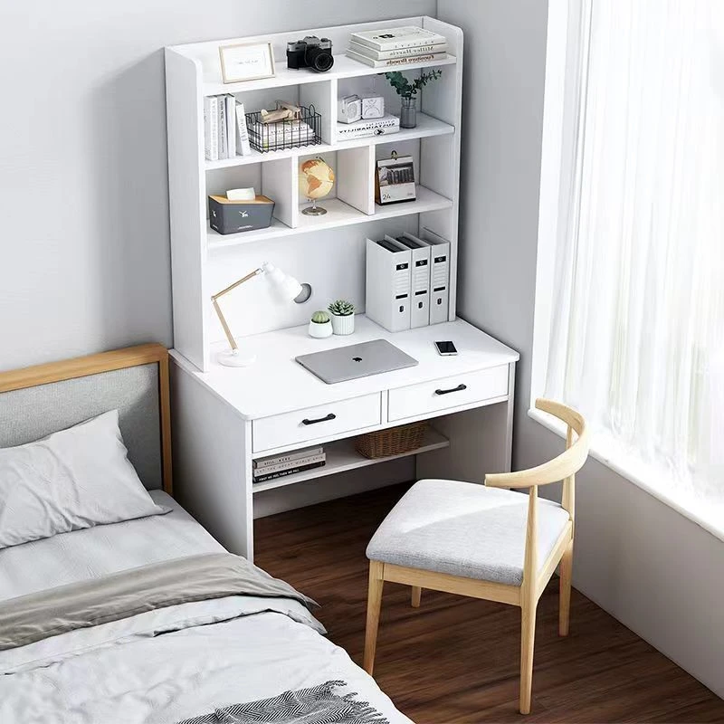 新疆包邮电脑桌台式书桌书架书柜一体桌卧室写字桌学生家用学习桌