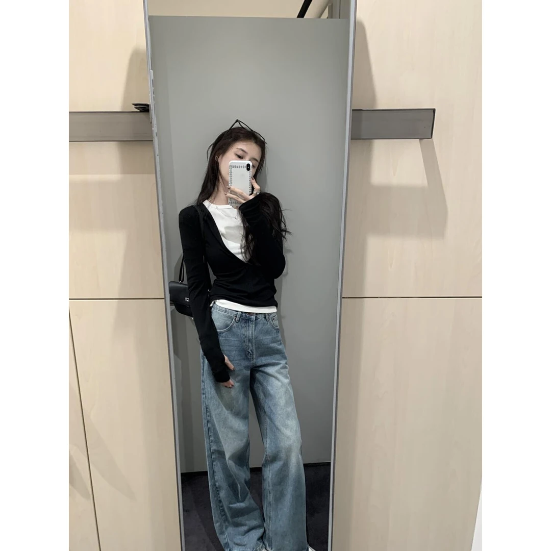 春游出行衣服早春穿搭时尚百搭气质女装服饰显瘦上衣宽松休闲裤子
