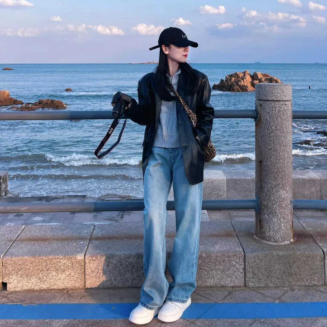 【秋日漫逃】秋季时尚新品穿搭连帽卫衣小众宽松外套显瘦百搭裤子