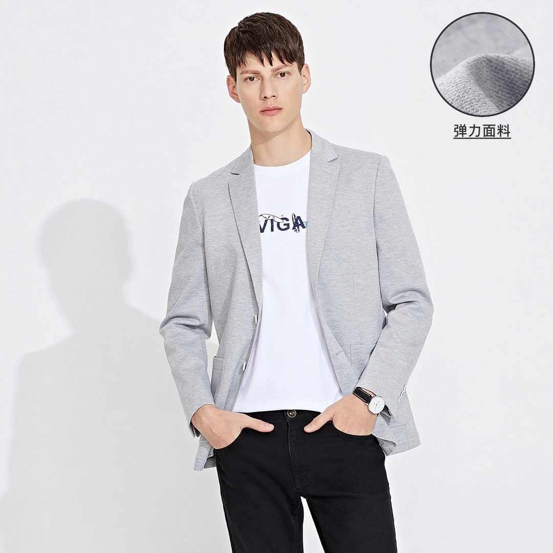 navigare意大利小帆船春秋新款商务休闲单西男士长袖高端西服外套