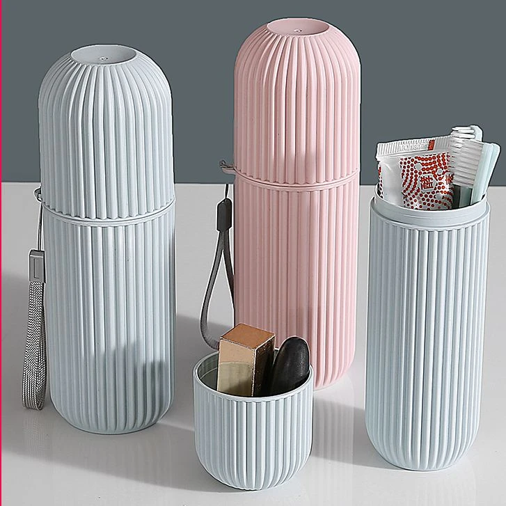 旅行带盖牙刷盒刷牙洗漱便携式刷牙杯牙膏牙刷杯子收纳盒漱口杯