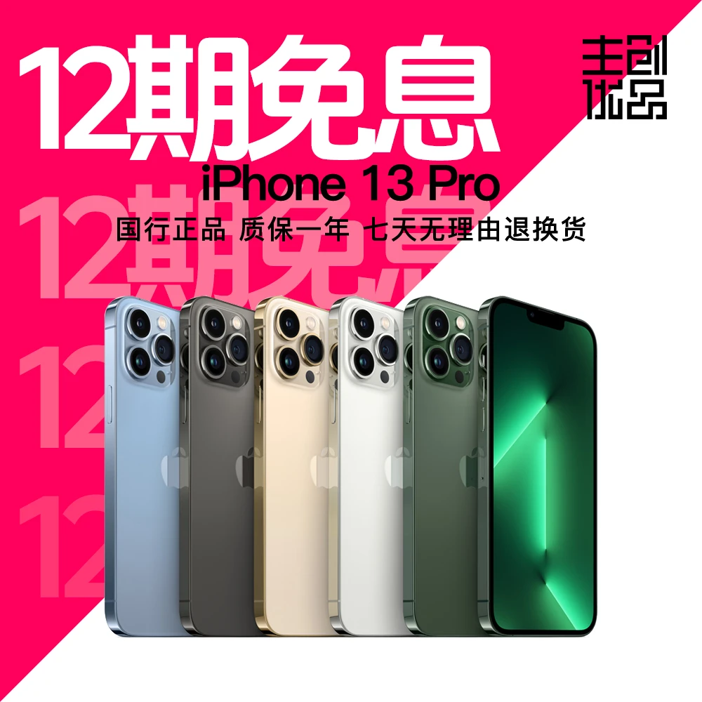 95新 Apple/苹果 13Pro国行正品全网通5G手机双卡原装零售机
