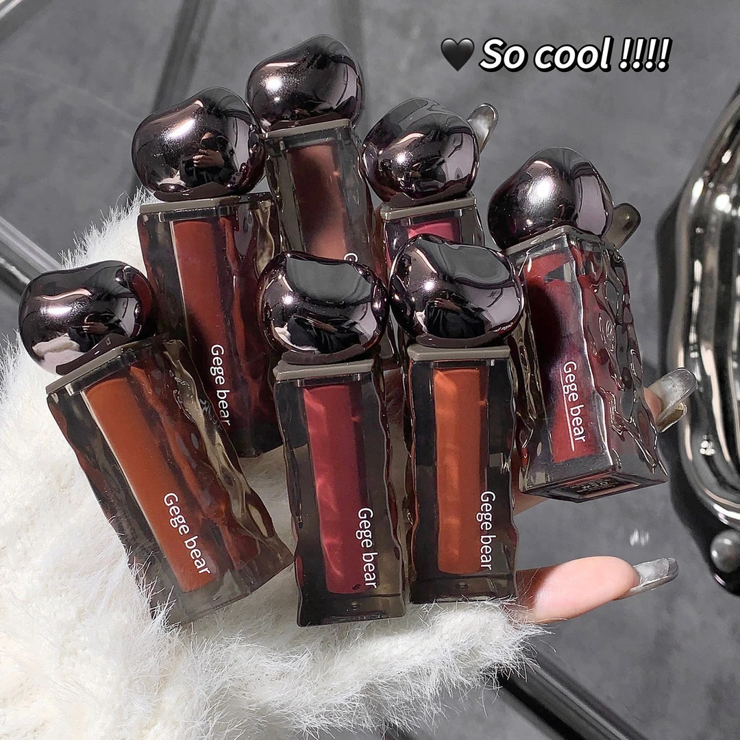 黎黑水波纹冰块镜面唇釉保湿滋润水光口红学生嘟嘟唇彩伪素颜显白