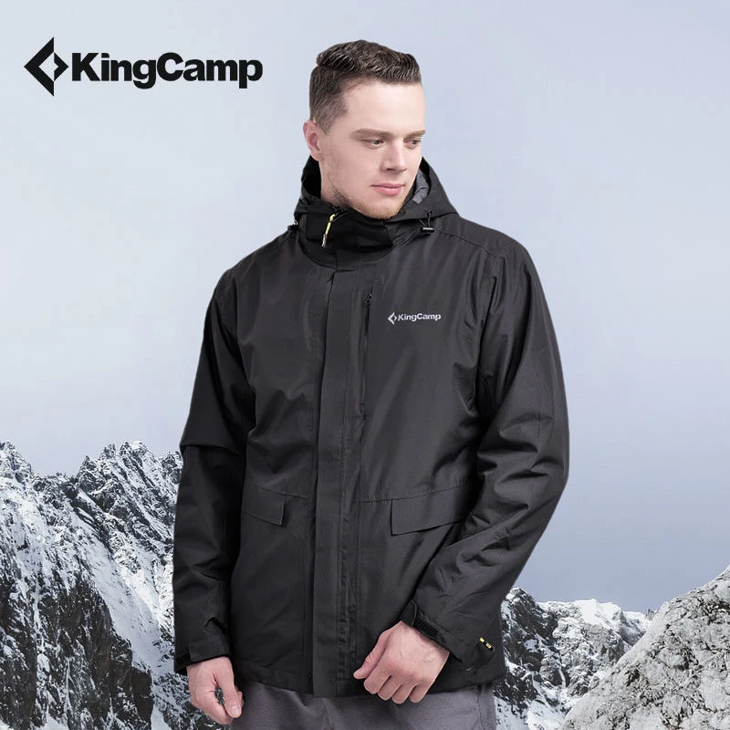 KingCamp保暖冲锋衣男女两件套秋冬加厚防水防风登山服外户外运动