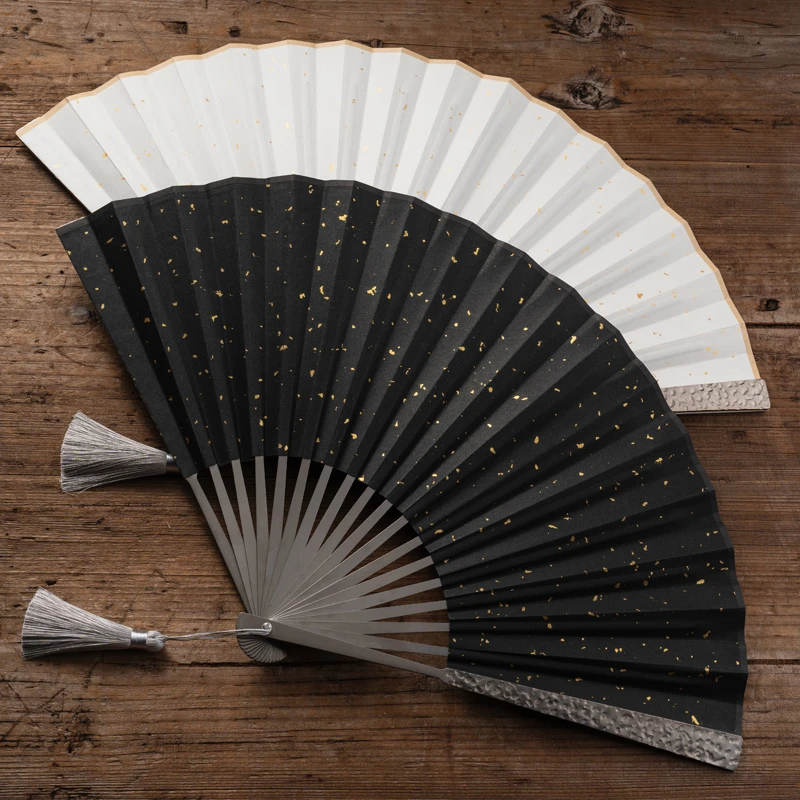 已挪移 酷友流云扇钛合金折扇古风便携户外防身健身功夫太极扇送