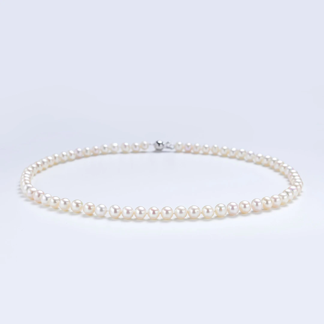 AIKJIANG/爱匠【白总】招牌小灯泡淡水珍珠项链6mm左右含戒指耳饰