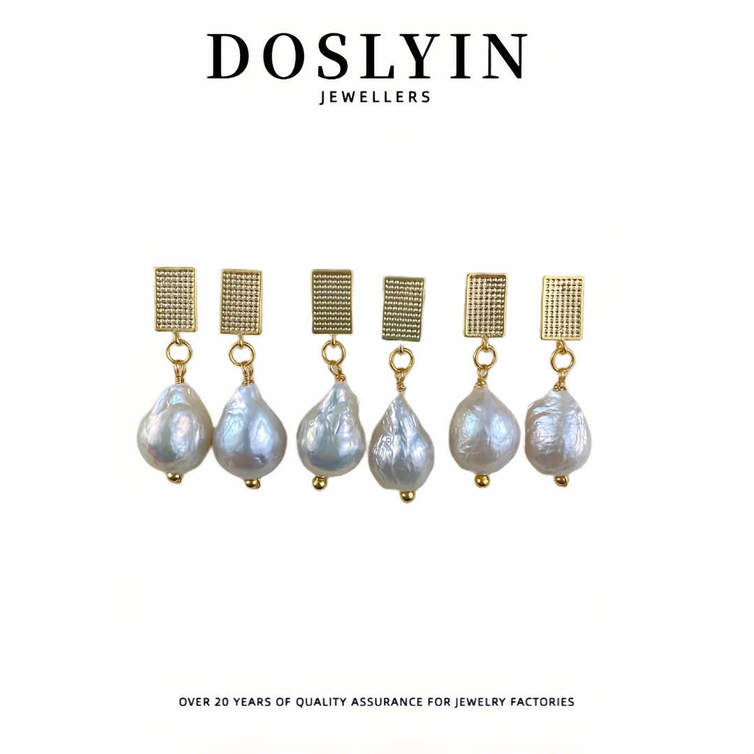 珍珠【Z38】淡水巴洛克设计师气质可爱银针耳环 多样性发一