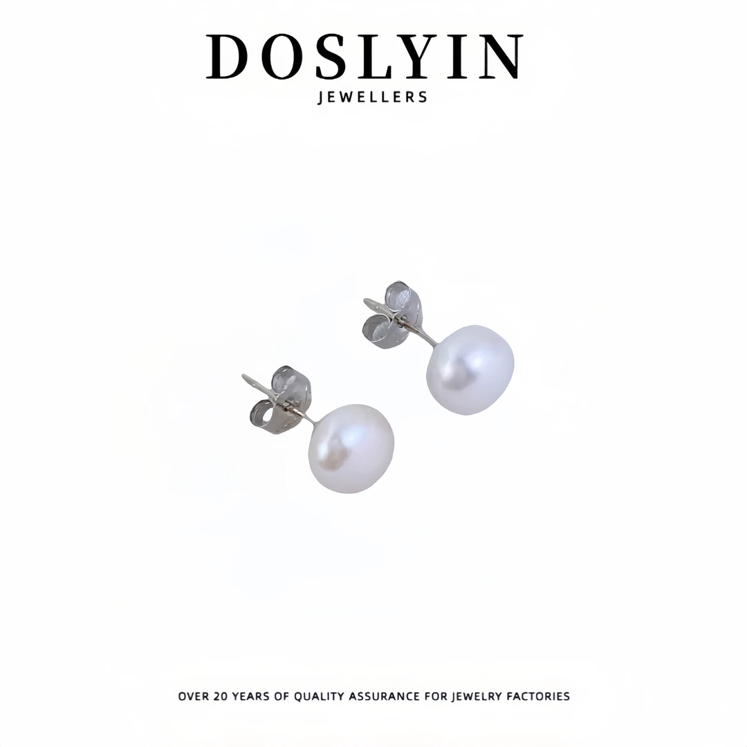 珍珠【Z4】百搭简约气质银针耳钉精致时尚