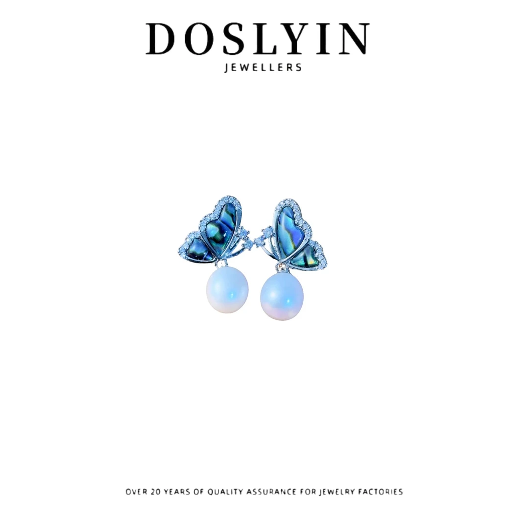 【Z204】设计款珍珠银针耳饰气质百搭高级感蝴蝶耳环甜美