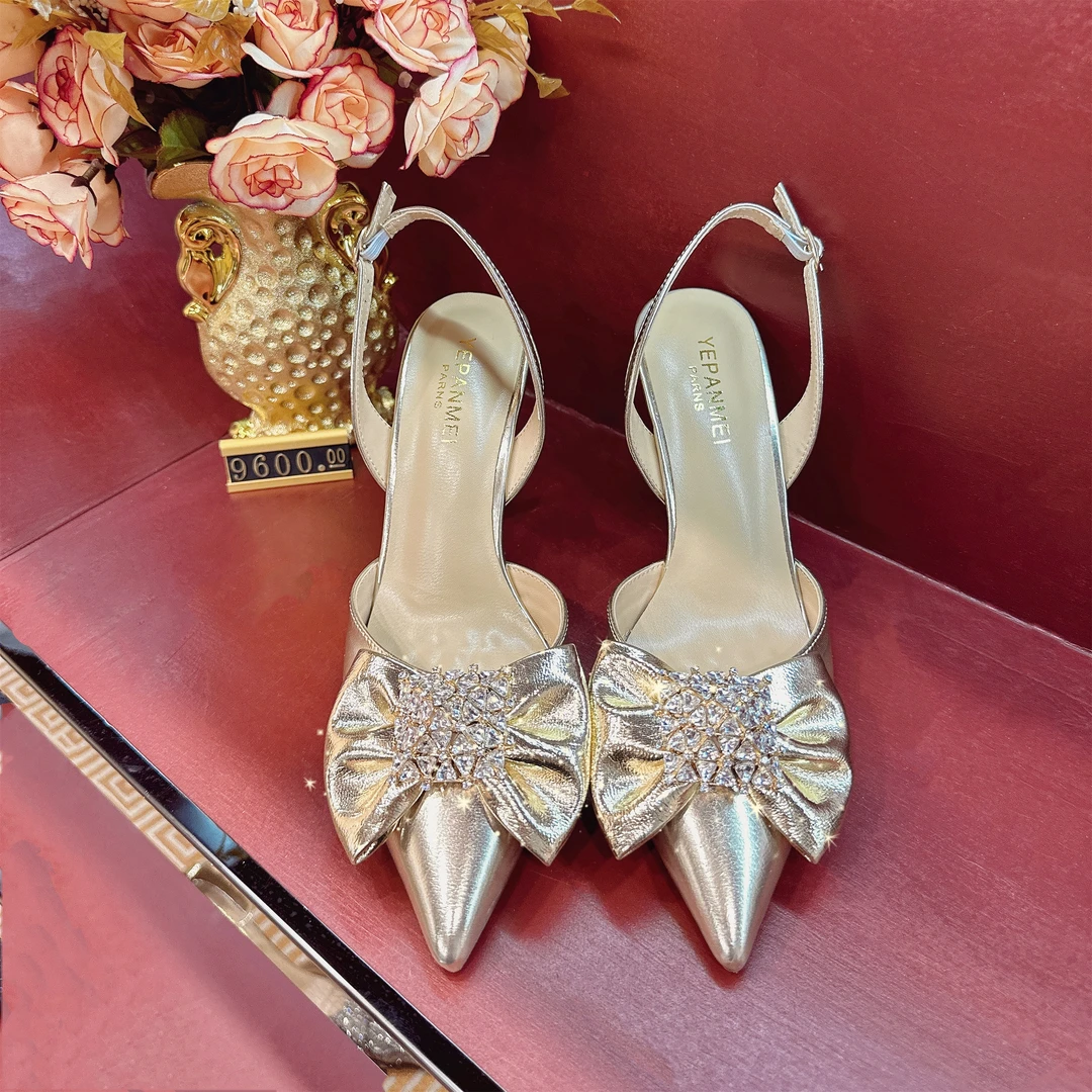 【7.9厘米】轻奢优雅款 百搭夏季猫跟尖头高跟凉鞋气质时尚