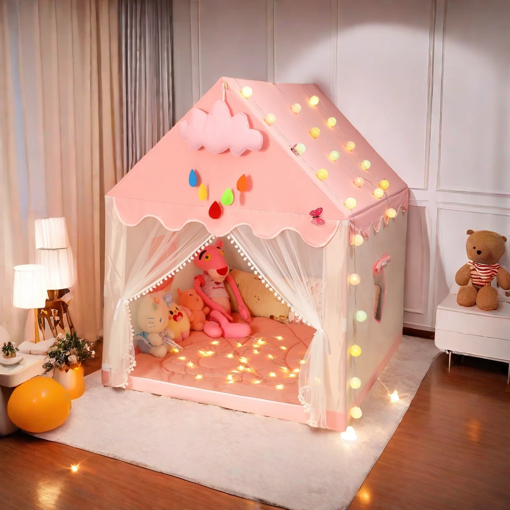 儿童室内帐篷小屋公主梦幻游戏屋防蚊男女孩互动生日礼物玩具城堡