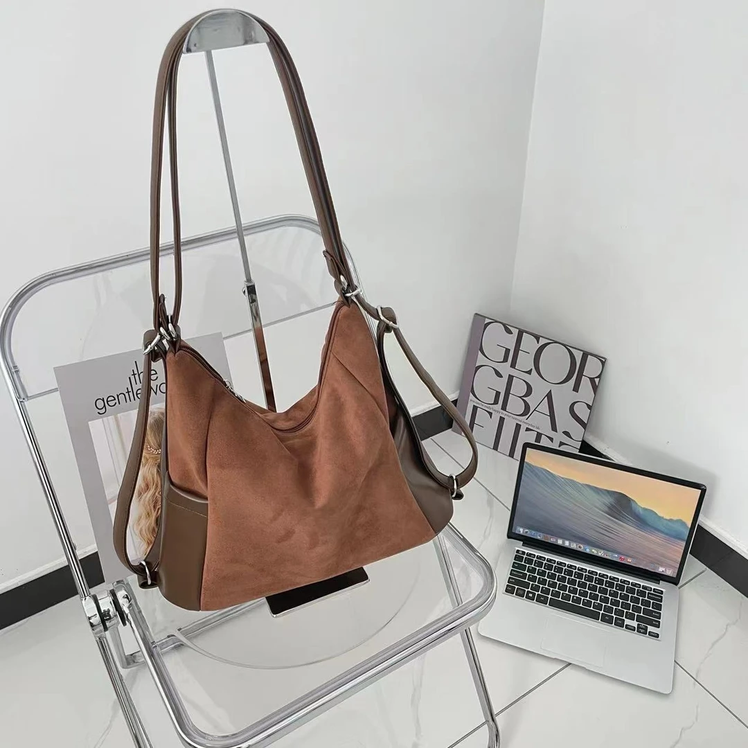 秋冬新款时尚背包大容量多用女包单肩背斜挎包气质复古韩版简约