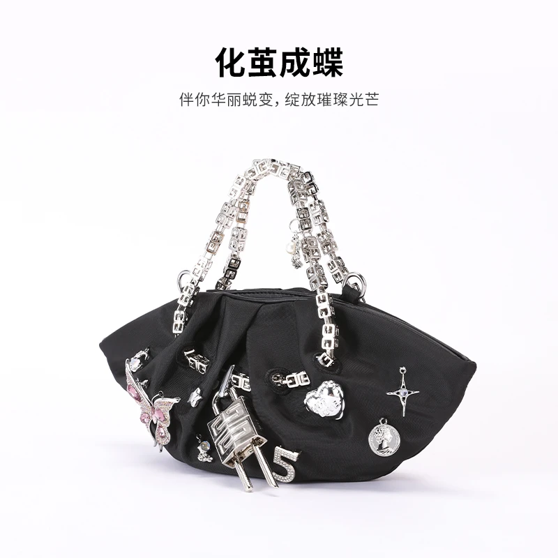 化茧成蝶（精选）设计师原创手作潮包 时尚百搭小众女斜跨腋下包