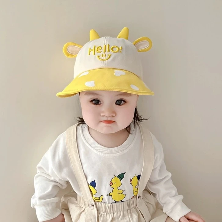 婴儿帽子春秋薄款宝宝遮阳帽大帽檐可爱防晒男童鸭舌帽太阳渔夫帽