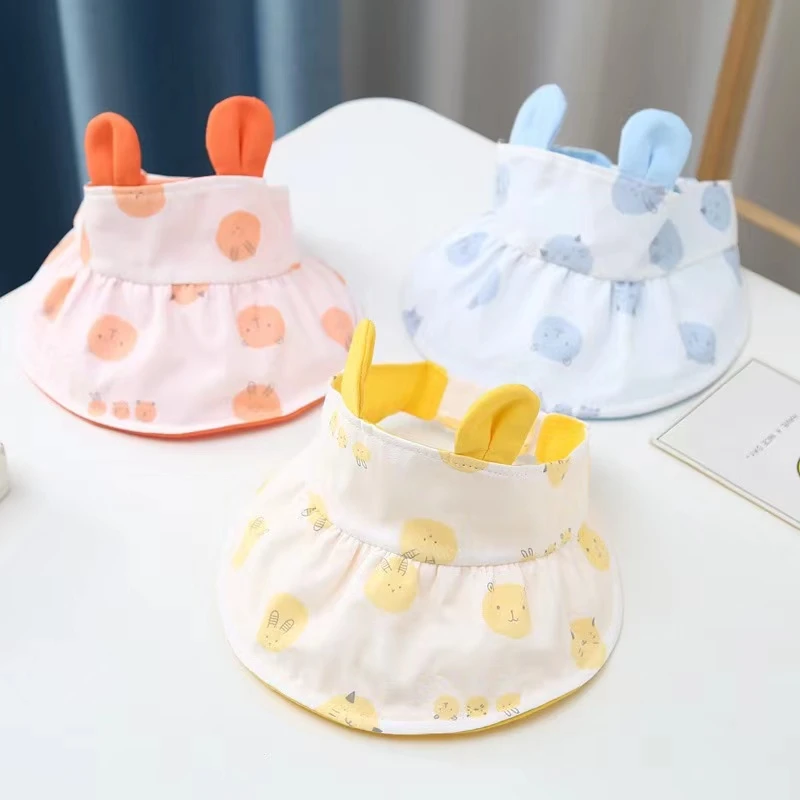 婴儿帽子夏季机洗空顶帽宝宝遮阳帽大檐防晒帽婴幼儿童太阳凉帽