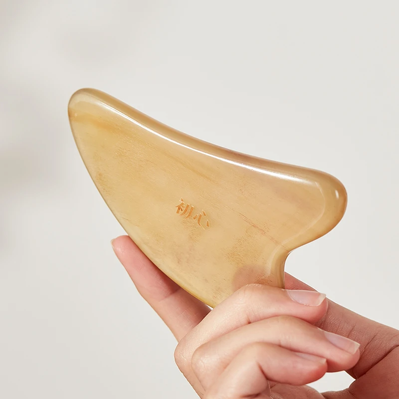 初心天然白羊角按摩脸部面部专用眼部刮脸提拉拨筋棒女全身通用