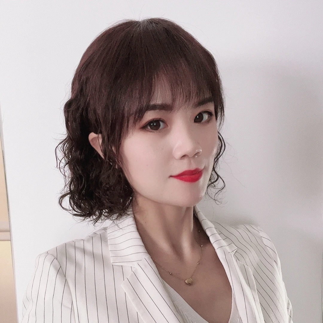 发之道真人发丝假发女法式烫中款卷发妈妈假发套沙宣遮白发许昌