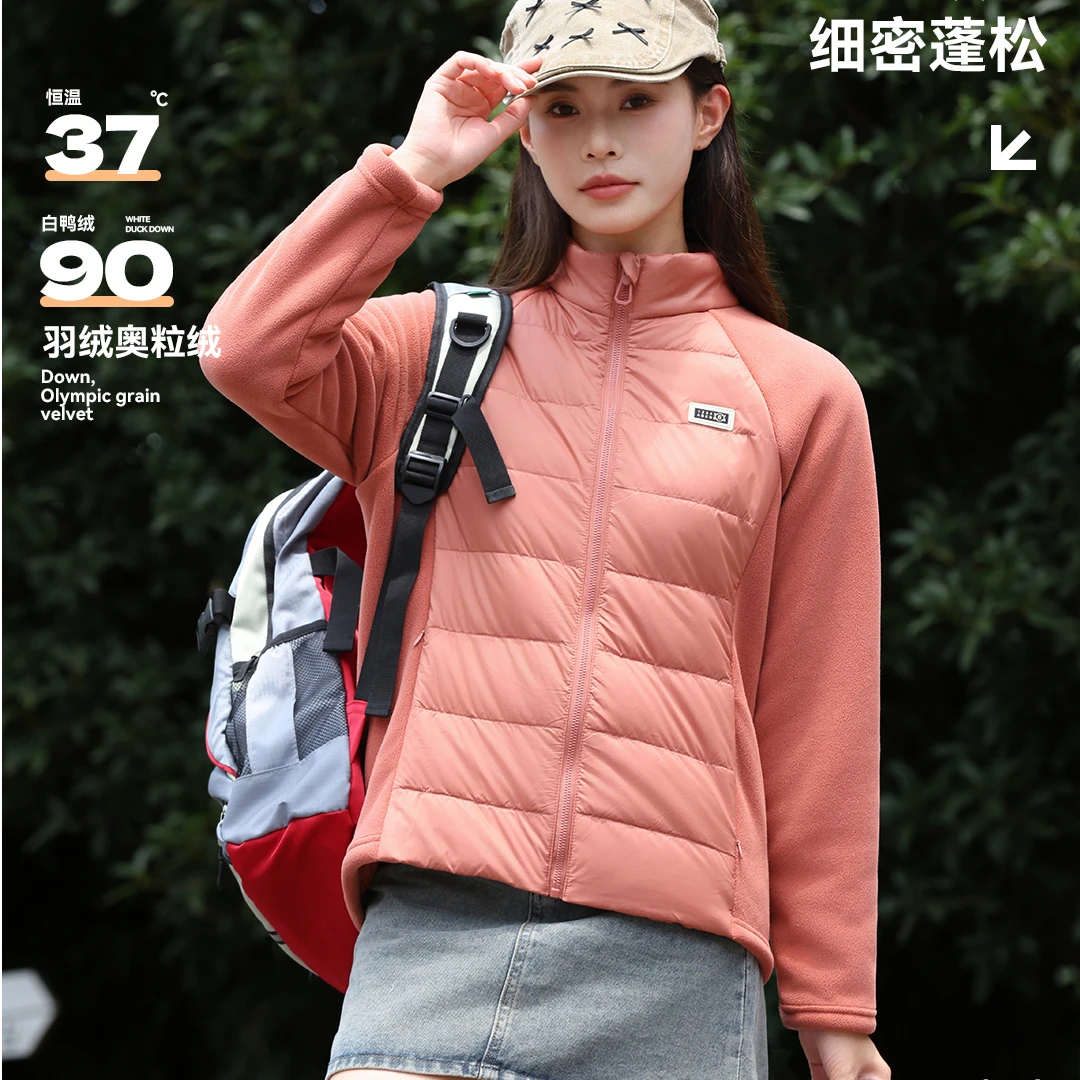 BONAS/宝娜斯秋冬上新澳粒绒防风小蛮腰外套5852-S
