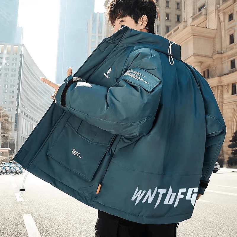 628冬季设计师新款男女情侣外套保暖潮流时尚上衣连帽棉服