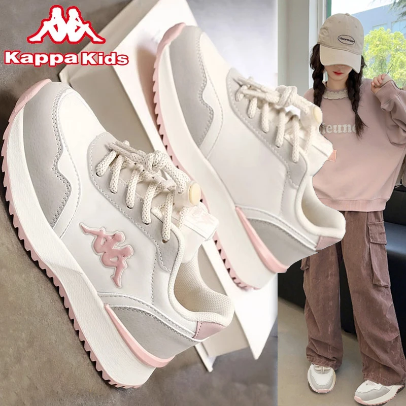 kappa童鞋老爹鞋2024秋季新款男女中大童厚底百搭潮流跑步运动鞋