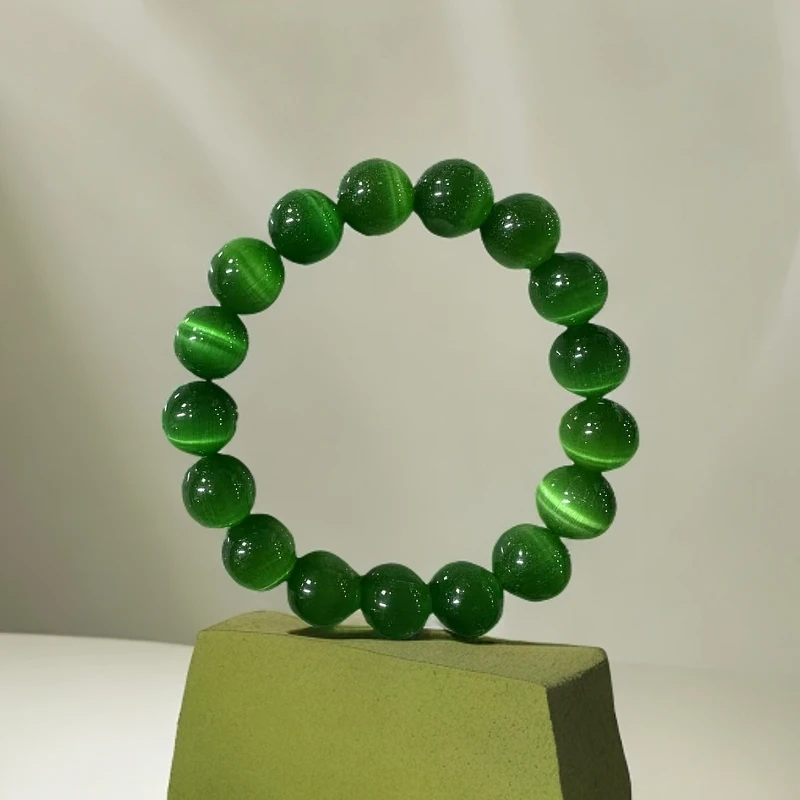 A109 绿猫眼1.2cm单圈手串