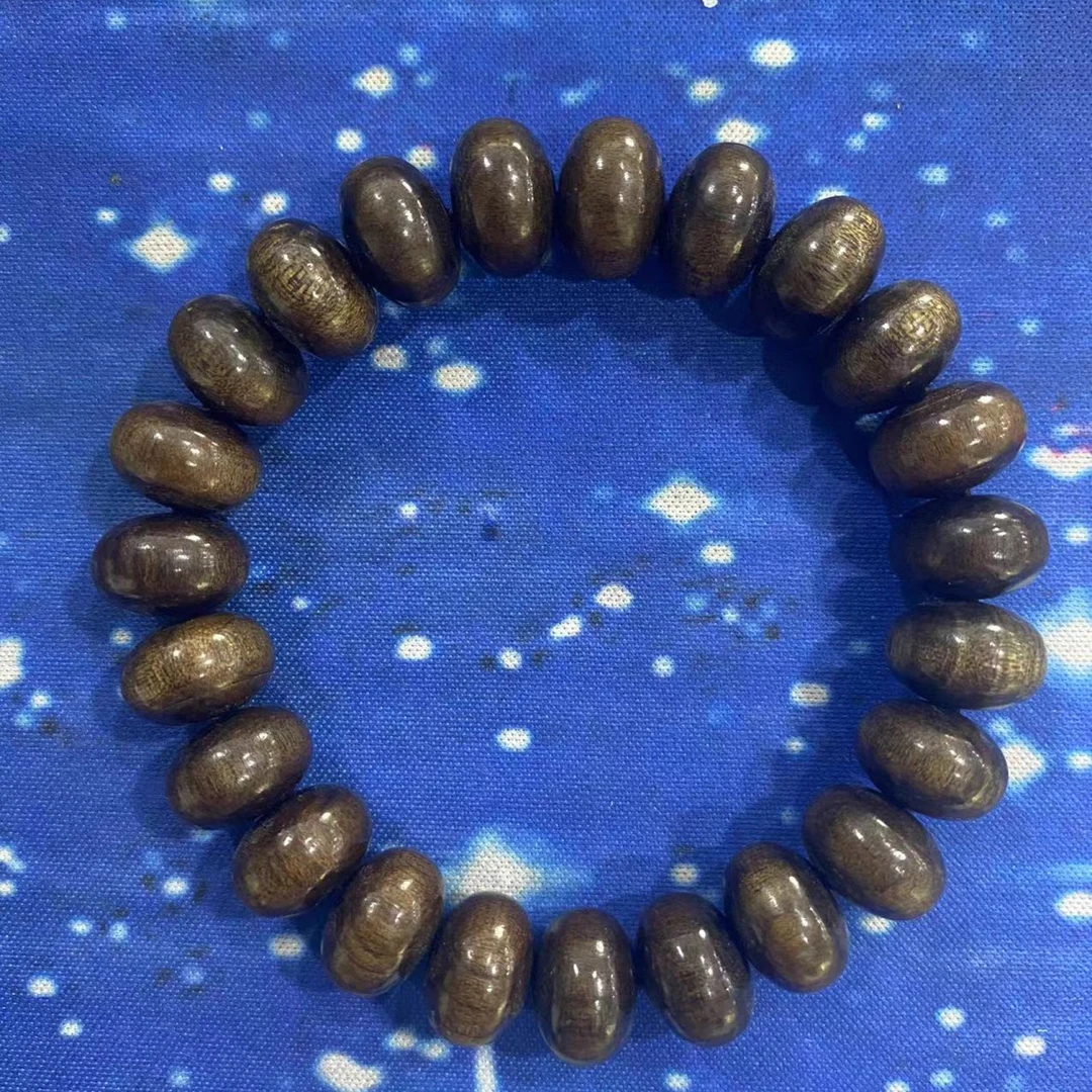 H13 乌金金丝楠 1.3cm 算盘珠手串