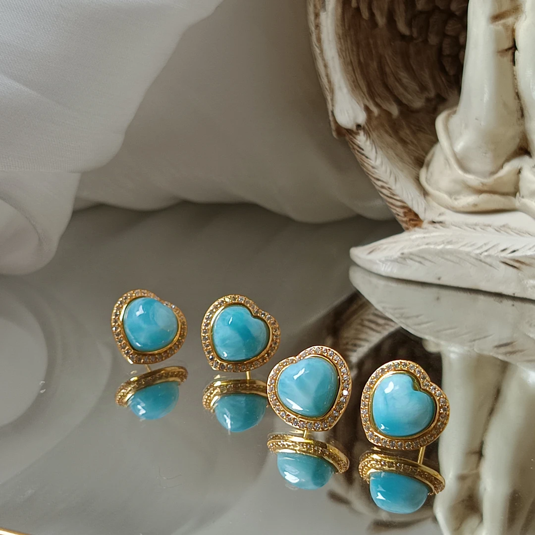 发一件【青玄珠宝】海纹石耳钉（多样性发一）