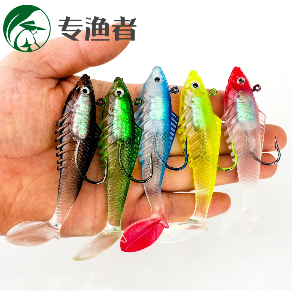 路亚软饵包铅鱼 T尾路亚软鱼鳜鱼桂鱼鲈鱼饵海钓淡水路亚饵