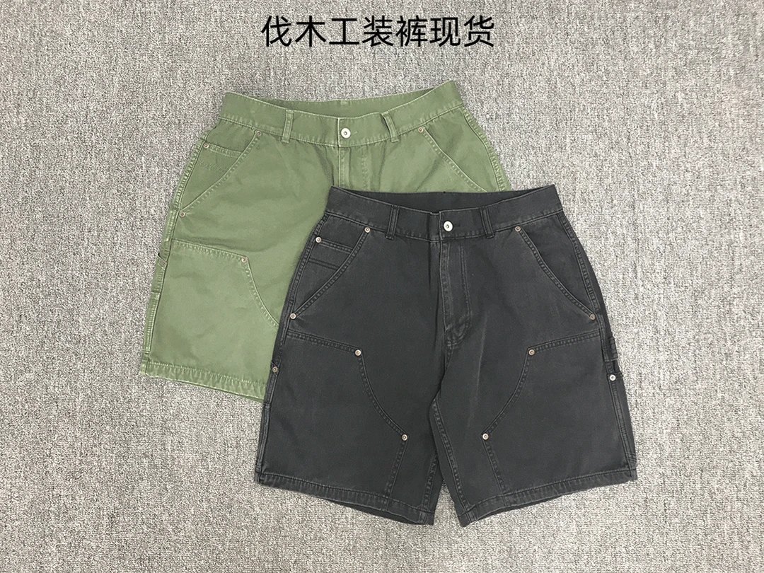 dya帆布兄弟夏日系潮港风美式复古休闲水洗做旧双膝晚宴场合女装