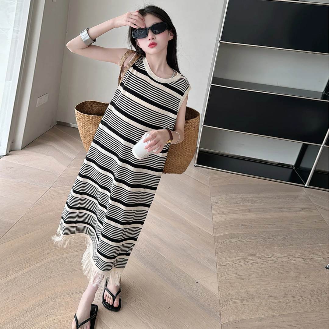 女童连衣裙夏装2024新款儿童装夏季女大童女装夏款女孩背心长裙子