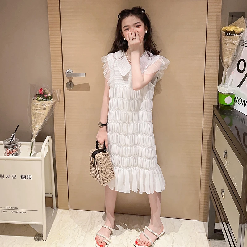 夏装女童连衣裙夏款显瘦新款儿童裙子夏季中大童小香风甜美公主裙