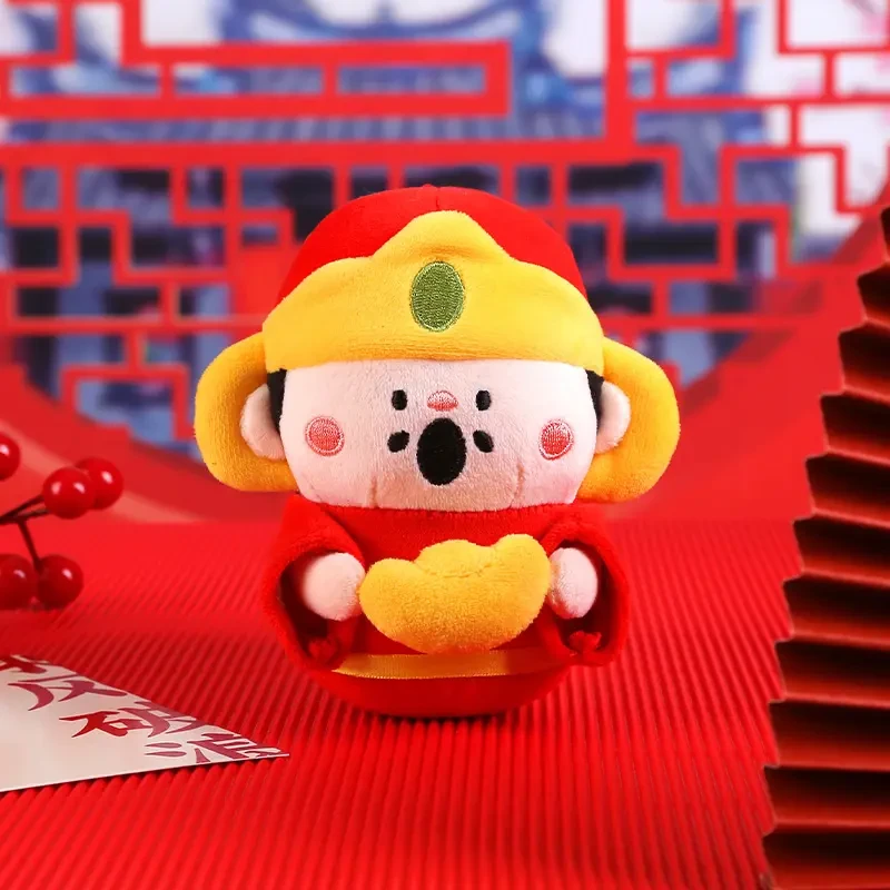 小财神爷毛绒公仔文字嘴替语音包新年款钥匙扣车内包包挂件礼物