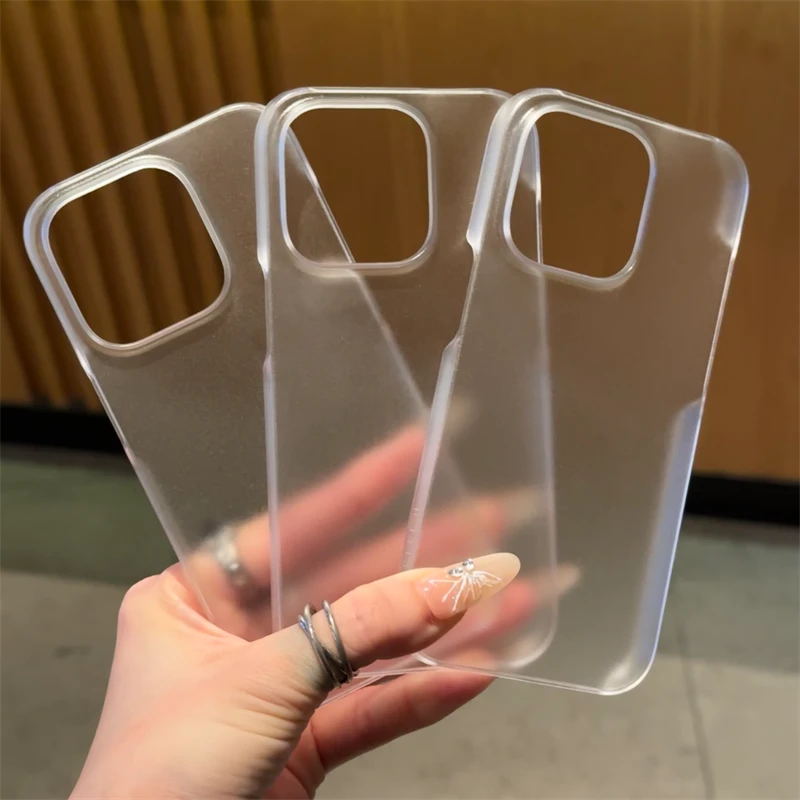 高颜值无边框PC适用苹果16promax手机壳iphone15/14/13磨砂12硬壳