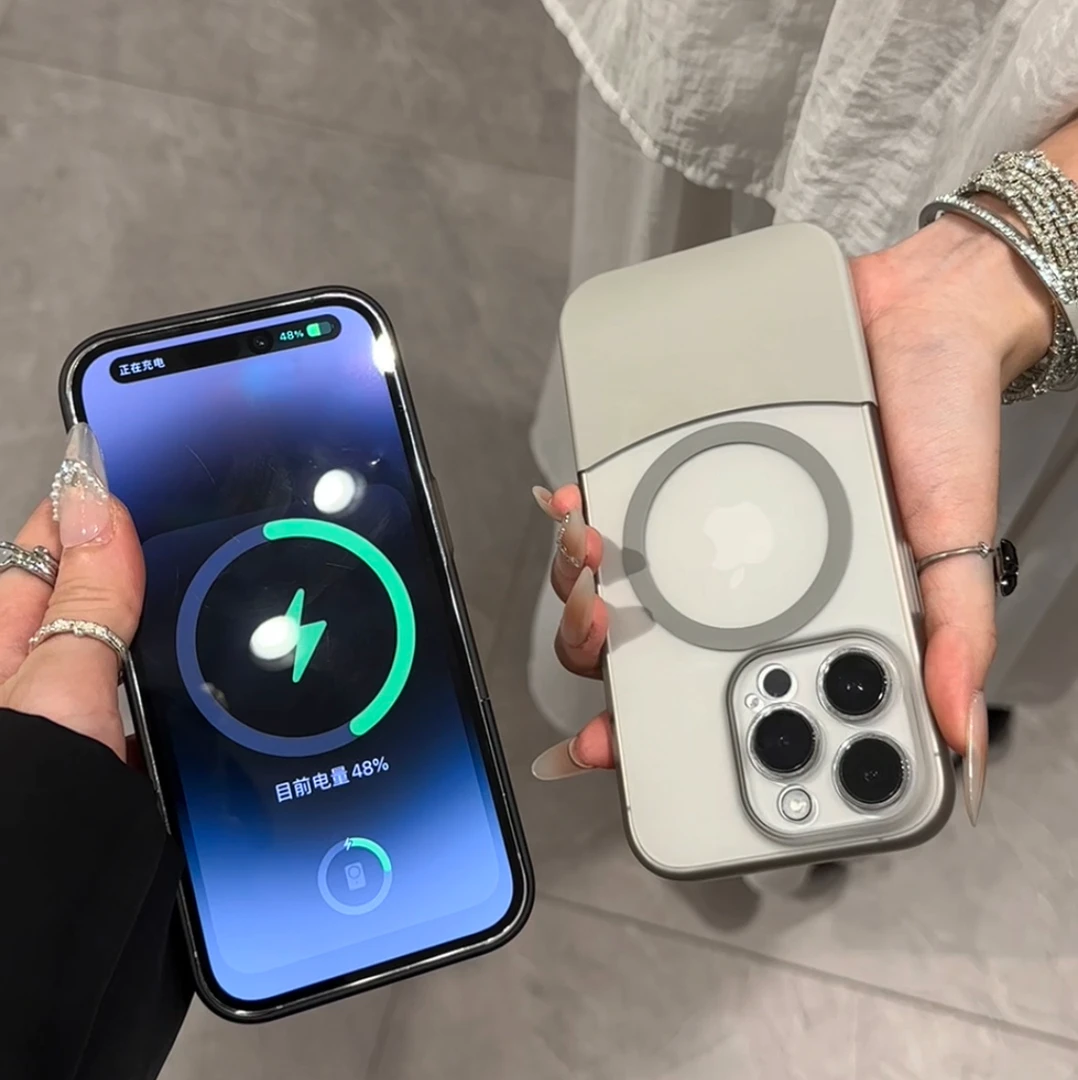 新款上下插拼适用苹果15promax磨砂iPhone14拼接16pro手机壳13硬